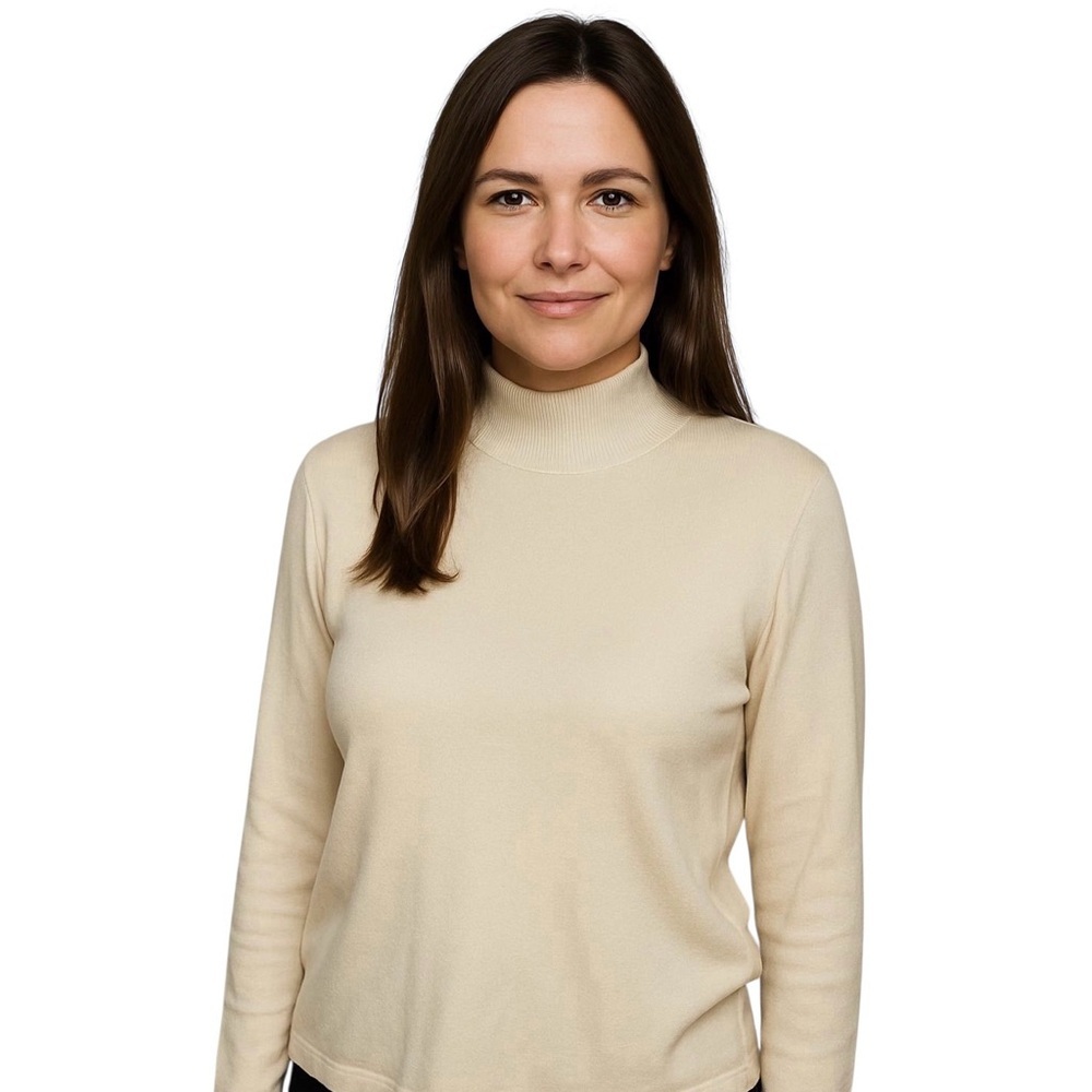 Vintage Coldwater Creek - Mock-neck Silk Blend Sweater
